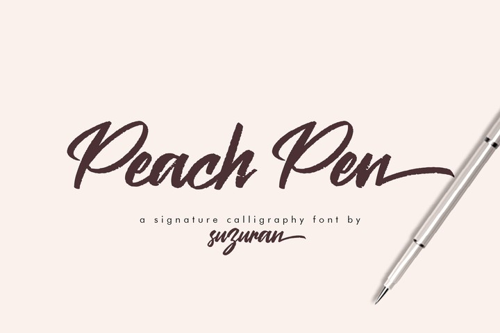 Пример шрифта Peach Pen